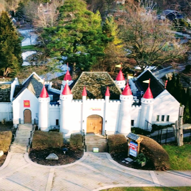 Life sized castle entrance to Storybook Gardens